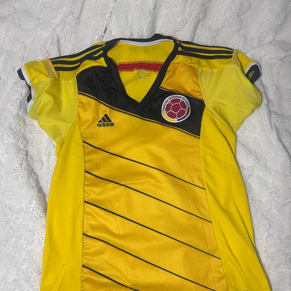 Adidas Kids Yellow and Black Soccer Jersey